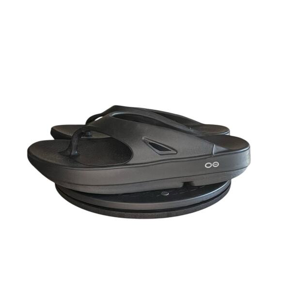 OOFOS OOriginal Recovery Sandals Slip On Size M10 W12 Black - Picture 1 of 6